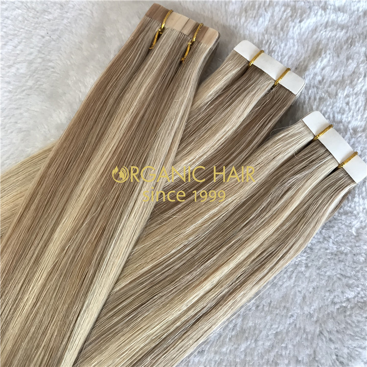 High quality human hair extensions--Tape in hair extensions C43